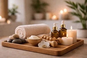 Relaxing full body massage treatment room at 4M Spa Nungambakkam